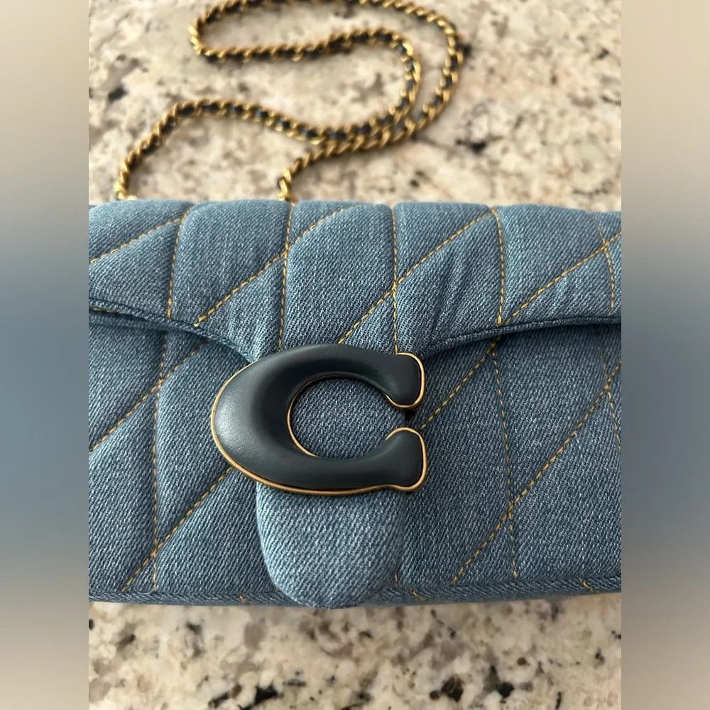 Coach Blue Quilted Crossbody Bag - Picture 4 of 12